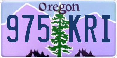 OR license plate 975KRI