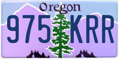 OR license plate 975KRR