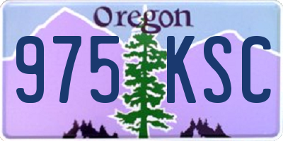 OR license plate 975KSC