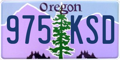 OR license plate 975KSD