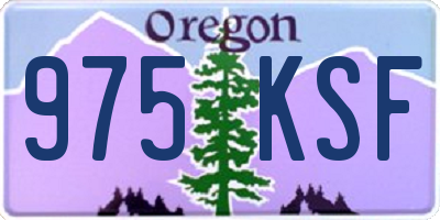 OR license plate 975KSF