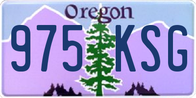 OR license plate 975KSG