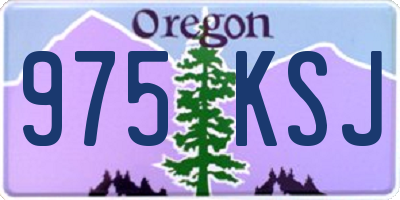 OR license plate 975KSJ