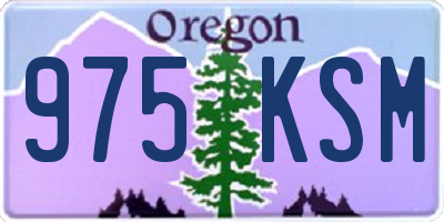 OR license plate 975KSM