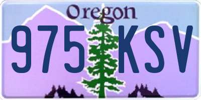 OR license plate 975KSV