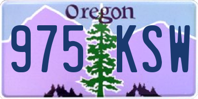 OR license plate 975KSW