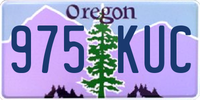 OR license plate 975KUC