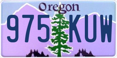 OR license plate 975KUW