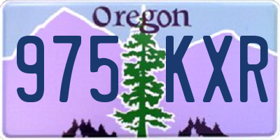 OR license plate 975KXR