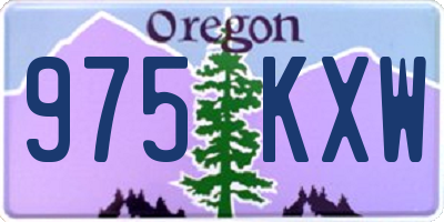 OR license plate 975KXW