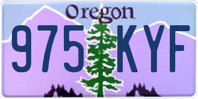 OR license plate 975KYF