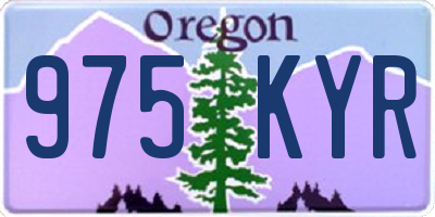 OR license plate 975KYR