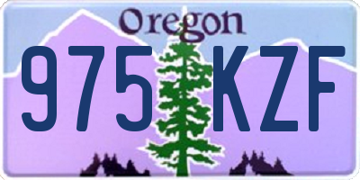 OR license plate 975KZF