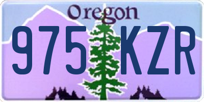 OR license plate 975KZR