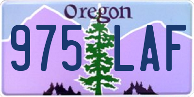 OR license plate 975LAF
