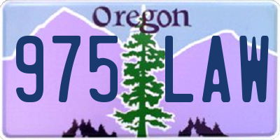 OR license plate 975LAW