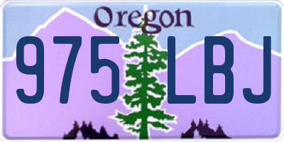 OR license plate 975LBJ