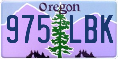 OR license plate 975LBK