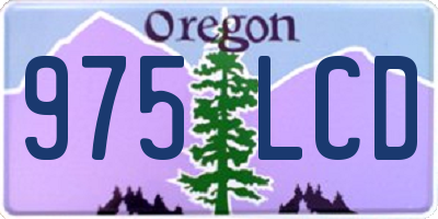 OR license plate 975LCD