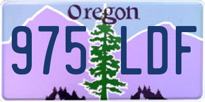 OR license plate 975LDF