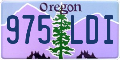 OR license plate 975LDI