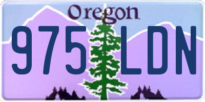 OR license plate 975LDN