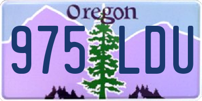 OR license plate 975LDU
