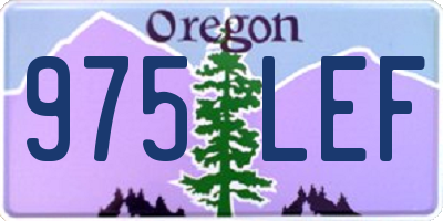 OR license plate 975LEF