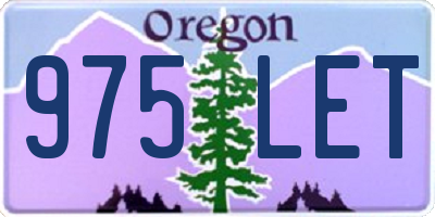OR license plate 975LET