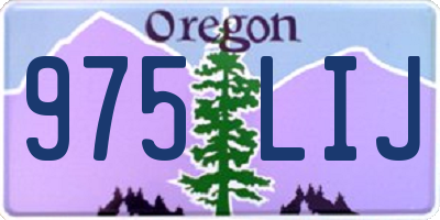 OR license plate 975LIJ