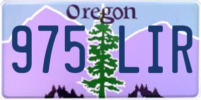 OR license plate 975LIR