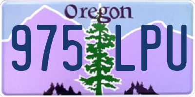 OR license plate 975LPU