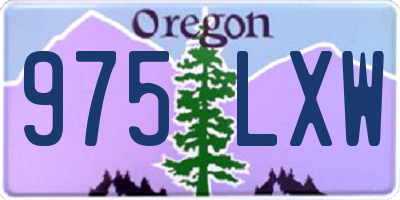 OR license plate 975LXW
