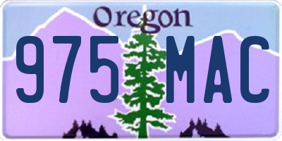 OR license plate 975MAC