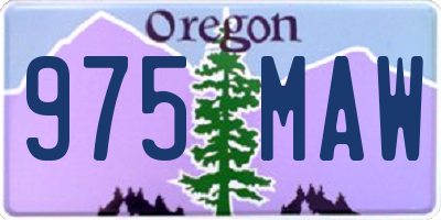 OR license plate 975MAW