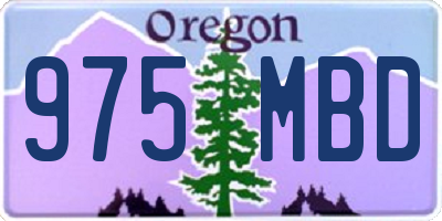 OR license plate 975MBD