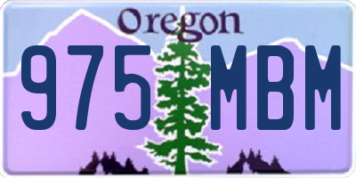 OR license plate 975MBM