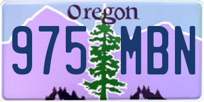 OR license plate 975MBN