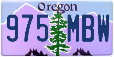 OR license plate 975MBW