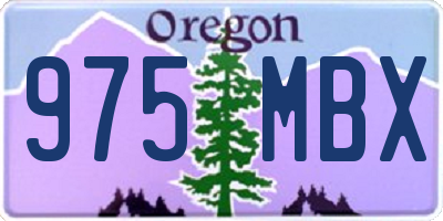 OR license plate 975MBX