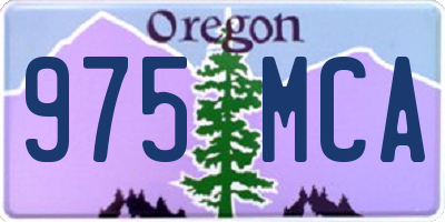 OR license plate 975MCA