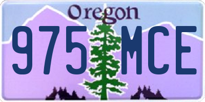 OR license plate 975MCE