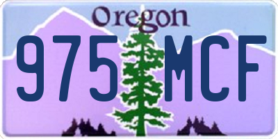 OR license plate 975MCF