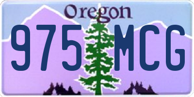 OR license plate 975MCG