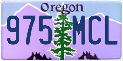 OR license plate 975MCL