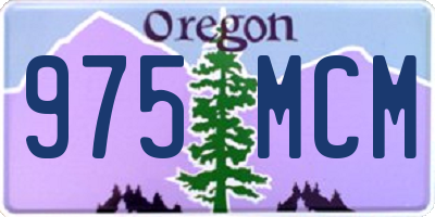 OR license plate 975MCM