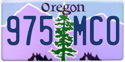 OR license plate 975MCO