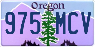 OR license plate 975MCV