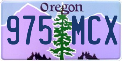 OR license plate 975MCX