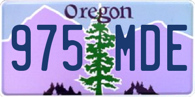 OR license plate 975MDE